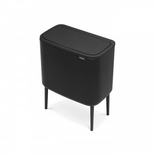 Купить Бак Brabantia Touch Bin Bo мусорный, черный матовый, 3х11 л по низкой цене
