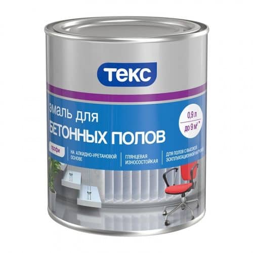 Купить Эмаль ТЕКС Профи для бетонных полов желто-коричневая 0,9 л по низкой цене