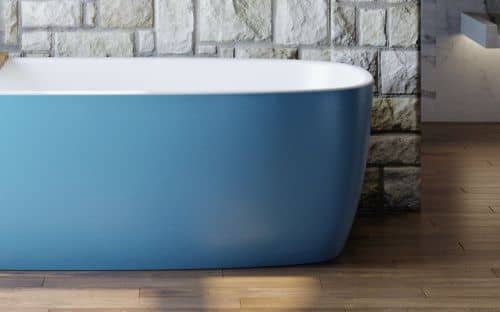 Купить Ванна Viva Lusso Coletta Jaffa Blue каменная, отдельностоящая, бело-синяя по низкой цене