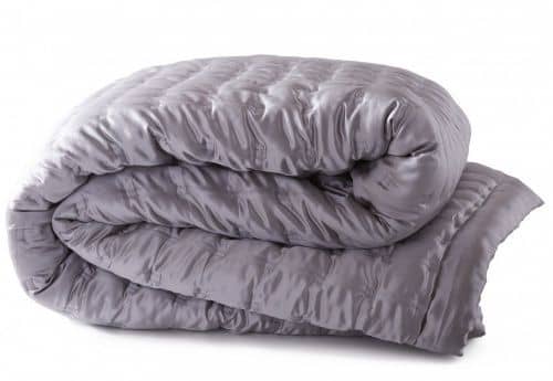 Купить Покрывало Gingerlily Windsor silver grey шелковое, 270х270 см по низкой цене