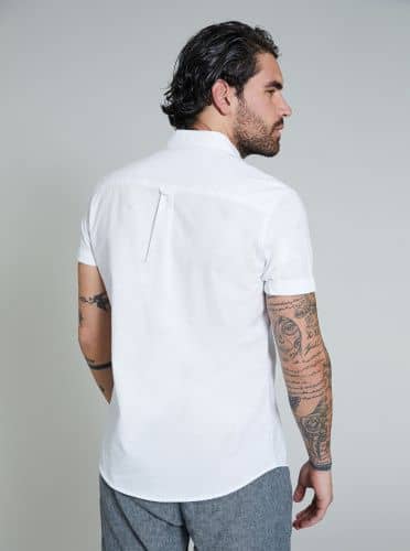 Купить Рубашка Piazza Italia con taschino a lato белая по низкой цене