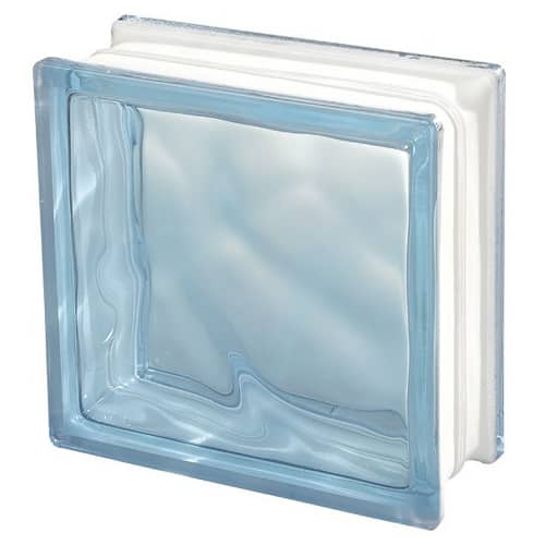 стеклоблок волна голубой 19х19х8 см Купить Стеклоблок Волна голубой 19х19х8 см по низкой цене