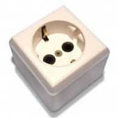 Купить Розетка 1-м ОП 10А IP20 с заземл. бел. БЕЛ. ЦЕРКОВЬ РА10-304 по низкой цене