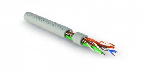 Купить Кабель витая пара U/UTP кат.5e 4х2х24AWG solid нг(А)-LSLTх UUTP4-C5E-S24-IN-LSLTх-GY-305 сер. (уп.305м) Hyperline 426001 по низкой цене