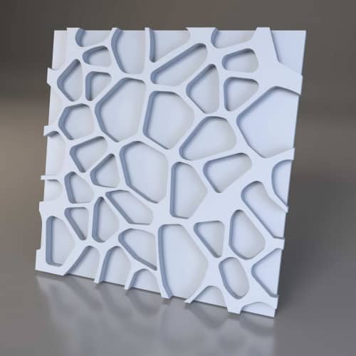 3D панель стеновая Relieffo Cavity 041 из пенополиуретана 600x600x22,5 мм