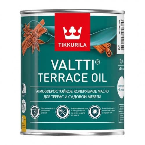Купить Масло Tikkurila Valtti TERRACE OIL EC для террас 0,9 л по низкой цене