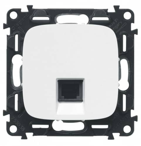 Купить Панель лицевая Valena Allure для 1-м телефонных/информационных розеток бел. Leg 755415 по низкой цене