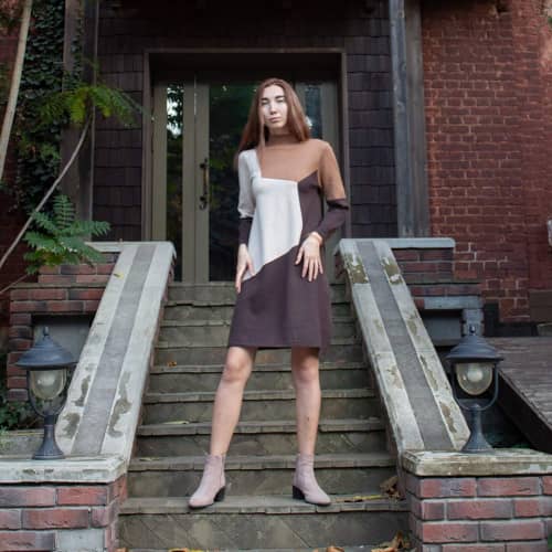 Купить Платье Lara FF05887 кофе по низкой цене