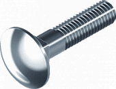 Купить Болт DIN 603 мебельный оцинкованный, 8х100 мм по низкой цене