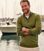 Купить Свитер Woolovers на молнии из кашемира и шерсти мериноса мужской по низкой цене