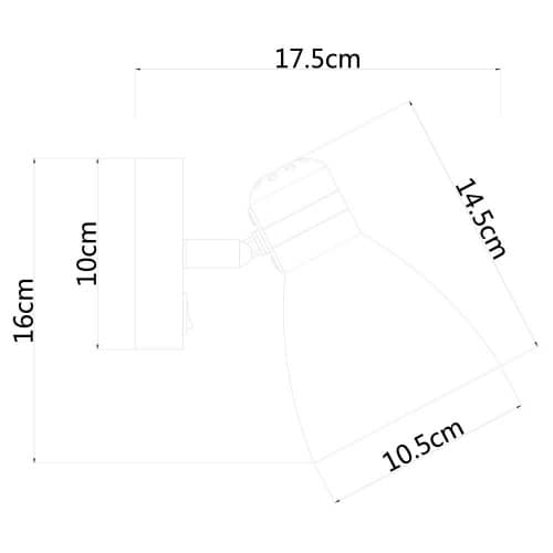 Купить Спот Arte lamp Mercoled настенный A5049AP-1BK по низкой цене