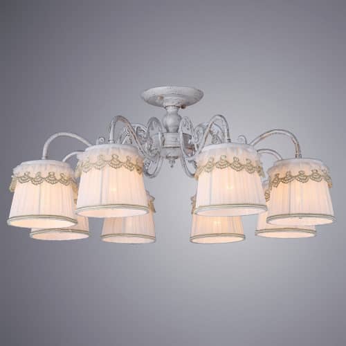 Купить Люстра Arte lamp Merletto A5709PL-8WG потолочная по низкой цене