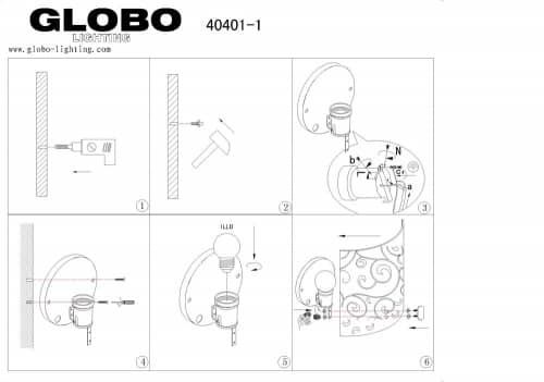 Купить Настенный светильник Globo BIKE 40401-1 по низкой цене