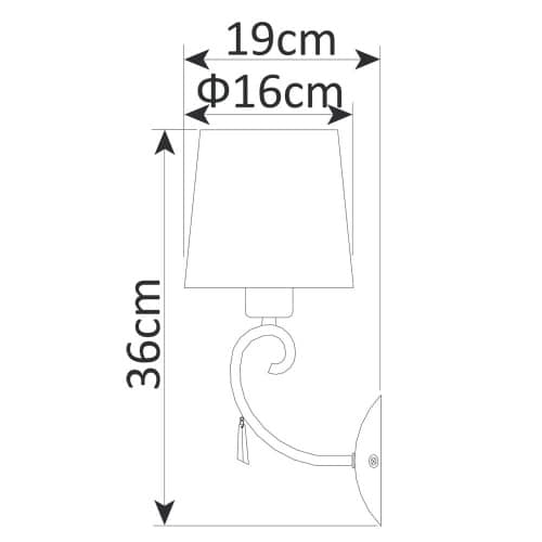 Купить Бра Arte lamp Carolina A9239AP-1BR по низкой цене