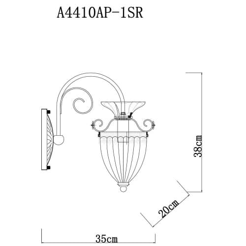 Купить Бра Arte lamp Schelenberg A4410AP-1SR по низкой цене