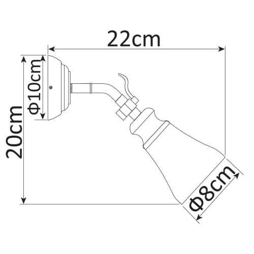 Купить Бра Arte lamp Vento A9231AP-1AB по низкой цене
