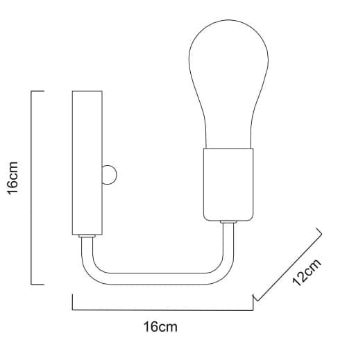 Купить Бра Arte lamp Gelo A6001AP-1BK по низкой цене