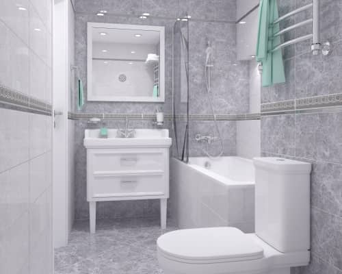 Купить Бордюр Ceramica Classic Afina Damask серый 5х40 см по низкой цене