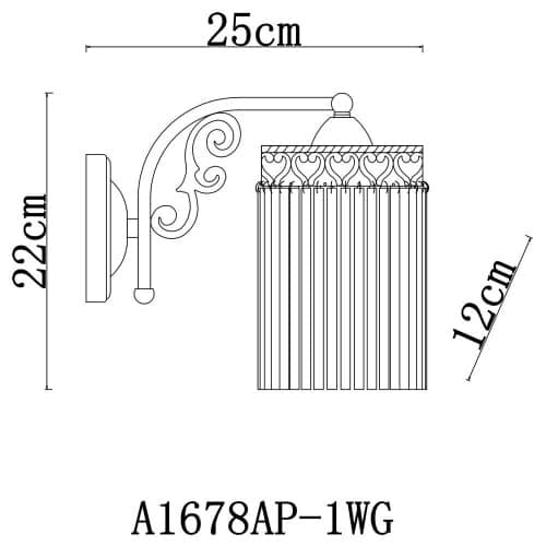 Купить Бра Arte lamp Torrente A1678AP-1WG по низкой цене