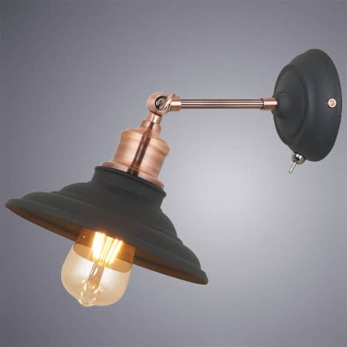 Купить Светильник Arte lamp настенный A5067AP-1BK по низкой цене