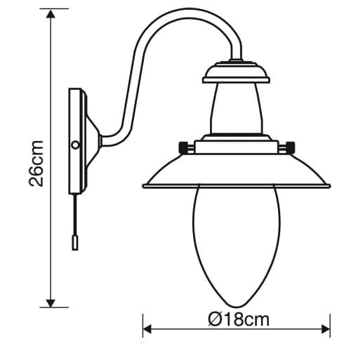 Купить Светильник Arte lamp Fisherman настенный A5518AP-1WH по низкой цене