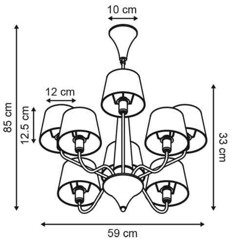 Купить Люстра Arte lamp A1528LM-8WH по низкой цене