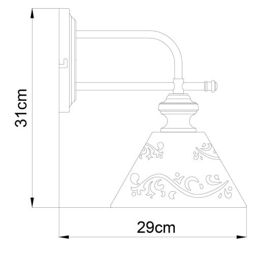 Купить Бра Arte lamp Kensington A1511AP-1PB по низкой цене