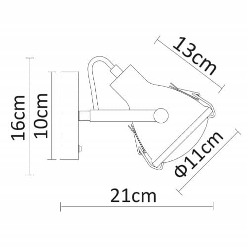 Купить Спот Arte lamp настенный A9178AP-1GY по низкой цене
