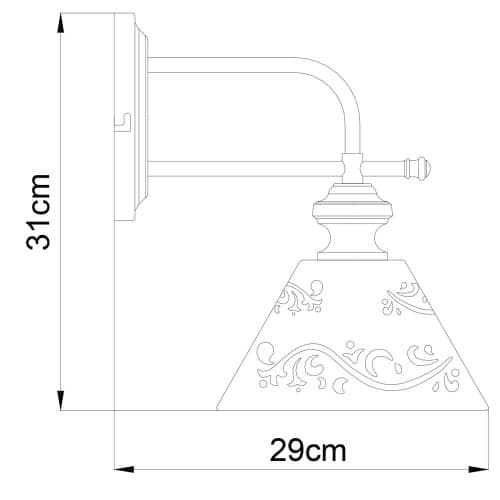 Купить Бра Arte lamp Kensington A1511AP-1WG по низкой цене
