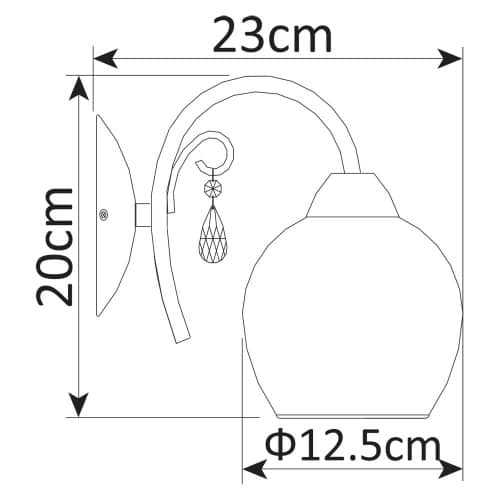 Купить Бра Arte lamp Millo A9548AP-1CC по низкой цене