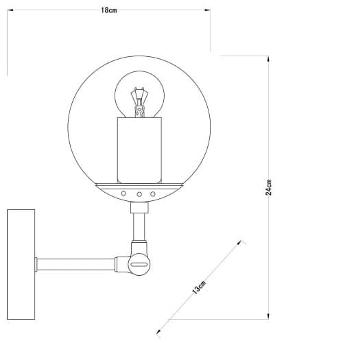 Купить Светильник Arte lamp настенный A1664AP-1CC по низкой цене