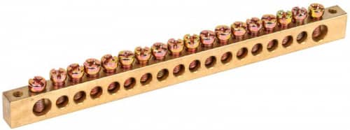 Купить Шина PEN "земля-ноль" 8х12мм 20/2 (20групп/крепеж по краям) IEK YNN21-20-100 по низкой цене