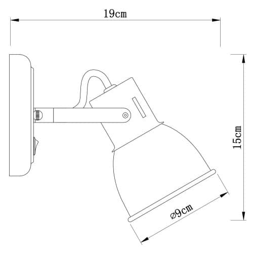 Купить Спот Arte lamp настенный A1677AP-1GY по низкой цене