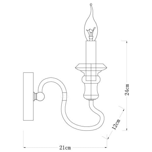 Купить Бра Arte lamp A1700AP-1BR по низкой цене