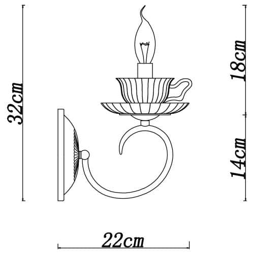 Купить Бра Arte lamp A1750AP-1AB по низкой цене