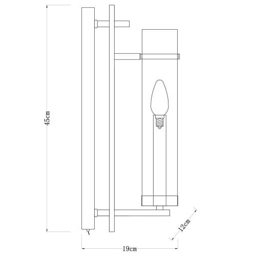 Купить Светильник Arte lamp настенный A1688AP-1CC по низкой цене
