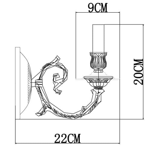 Купить Бра Arte lamp A8020AP-1WG по низкой цене