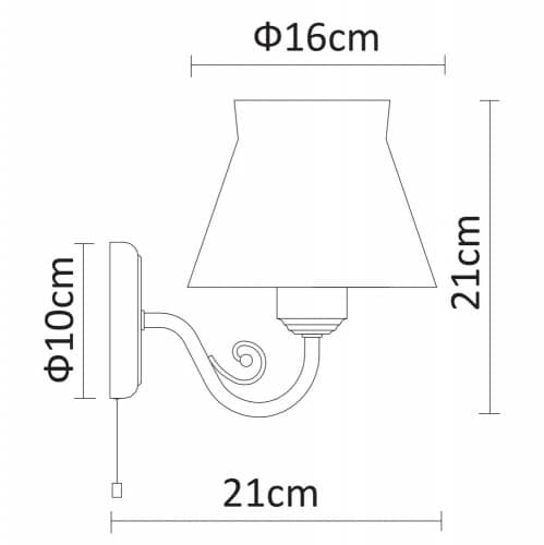 Купить Бра Arte lamp A7021AP-1WH по низкой цене