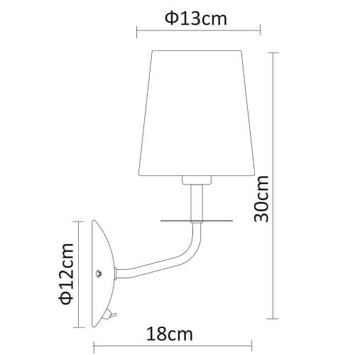 Купить Бра Arte lamp A1048AP-1CC по низкой цене