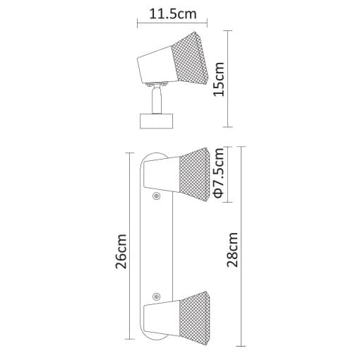 Купить Спот Arte lamp настенный A9268AP-2WH по низкой цене