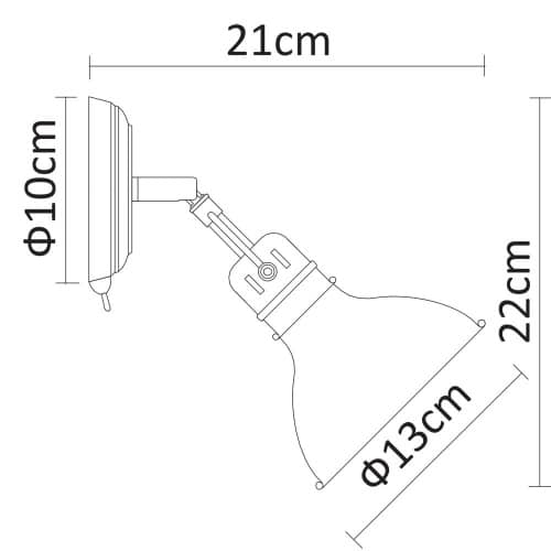 Купить Спот Arte lamp настенный A1102AP-1AB по низкой цене