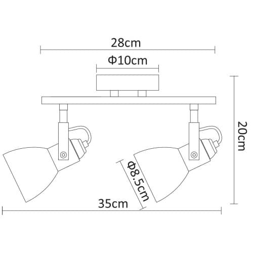 Купить Спот Arte lamp настенный A9581AP-2AB по низкой цене