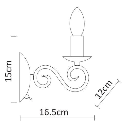 Купить Бра Arte lamp A1129AP-1AB по низкой цене