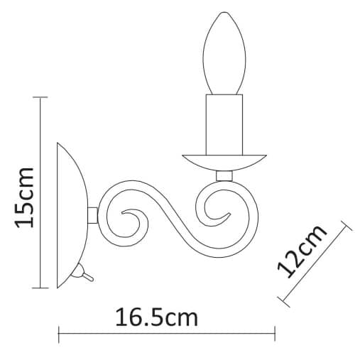Купить Бра Arte lamp A1129AP-1WH по низкой цене
