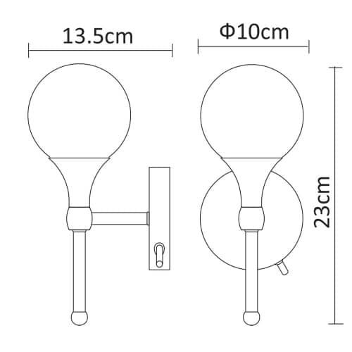 Купить Бра Arte lamp A9162AP-1CC по низкой цене