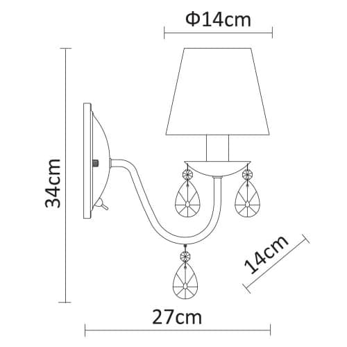 Купить Бра Arte lamp A9123AP-1CC по низкой цене