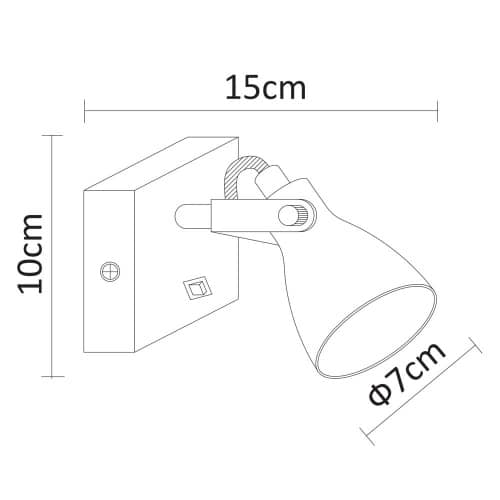 Купить Спот Arte lamp настенный A9189AP-1GY по низкой цене