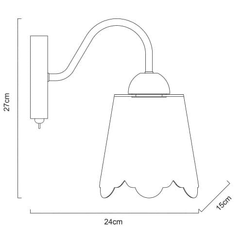 Купить Бра Arte lamp A2032AP-1WG по низкой цене