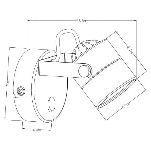 Купить Спот Arte lamp настенный A1310AP-1CC по низкой цене