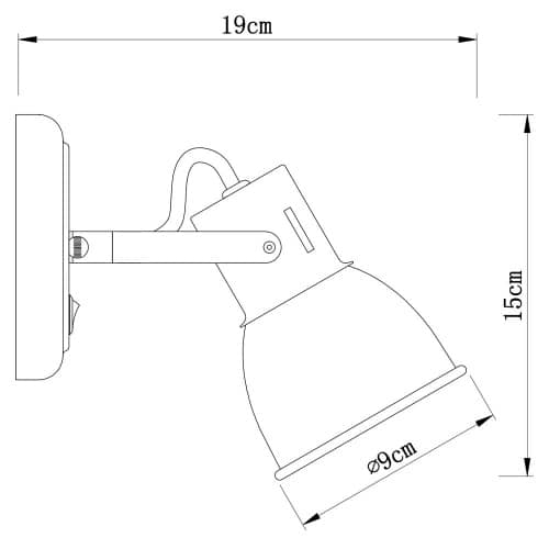 Купить Спот Arte lamp настенный A1677AP-1WH по низкой цене